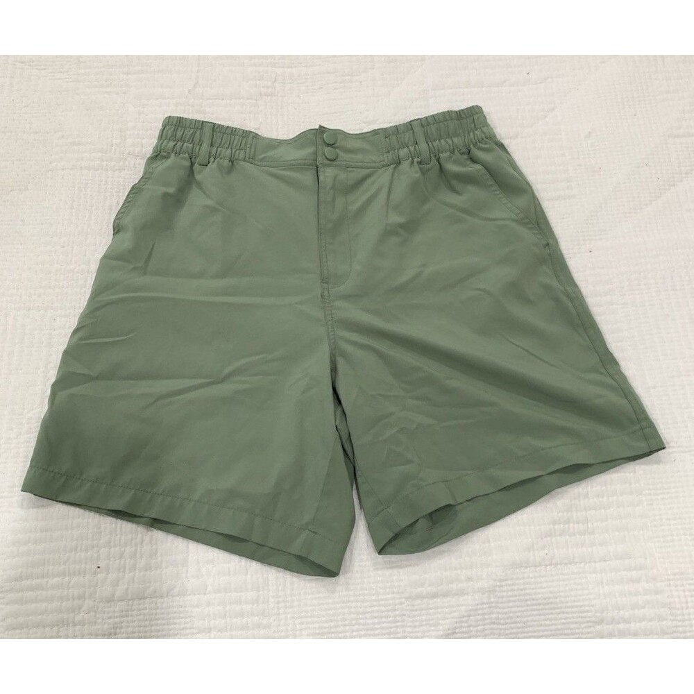 Burlebo Everyday Shorts Mens M Matte Green Retro Duck Camo Pocket 6” Short